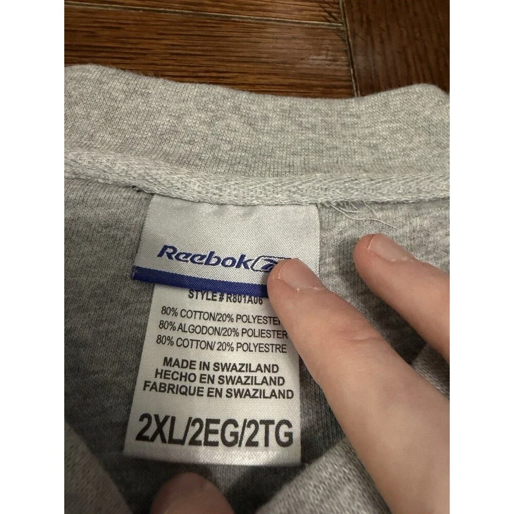 Vintage Indianapolis Colts Super Bowl Mens Size 2XL Reebok Grey Crewneck Sweater